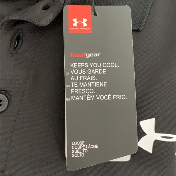 COPY - UNDER ARMOUR Men’s Loose Fit Polo. Large. NWT - Picture 2 of 4